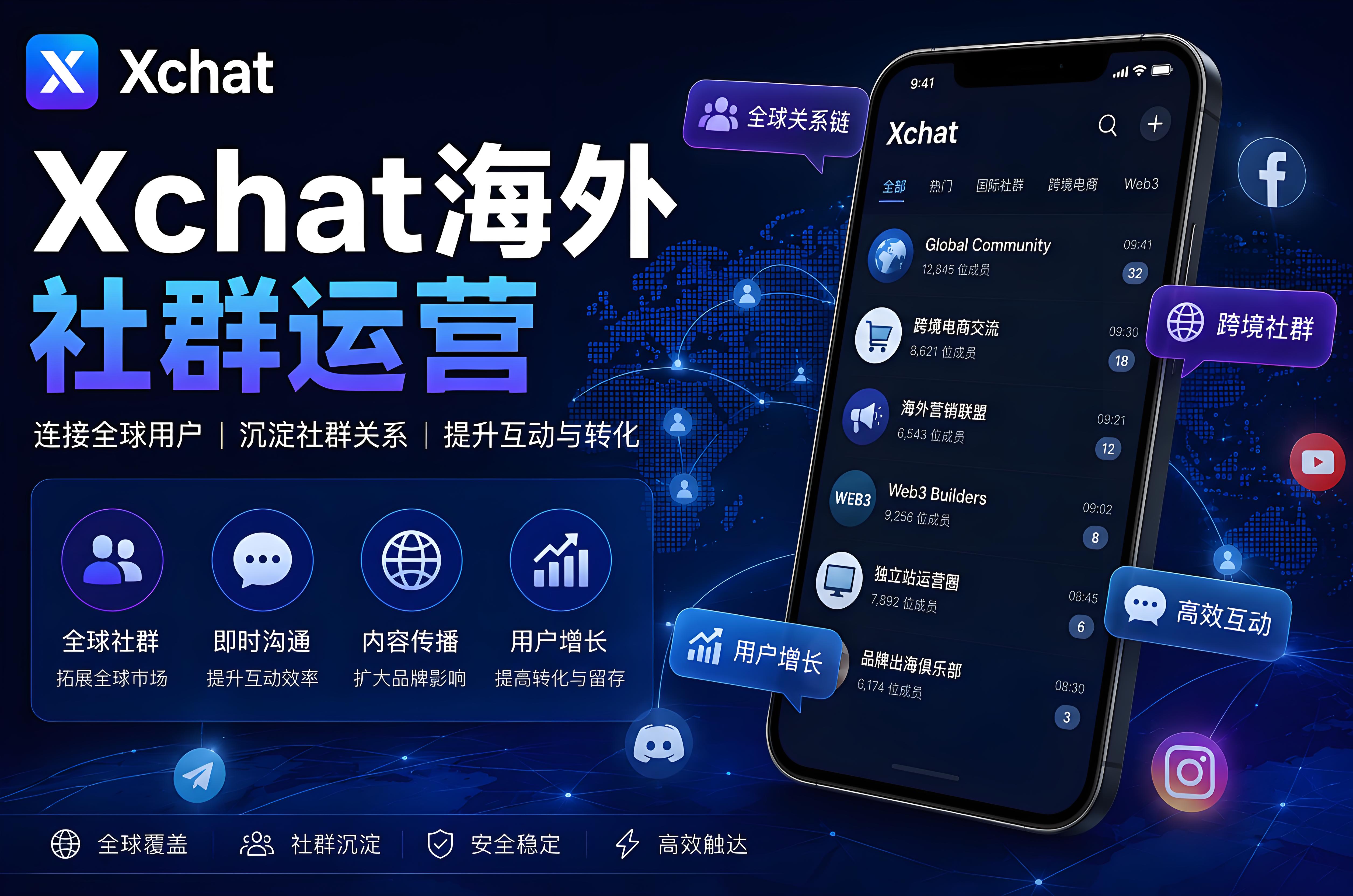 Xchat是否适合做海外社群？很多人真正看中的是全球关系链