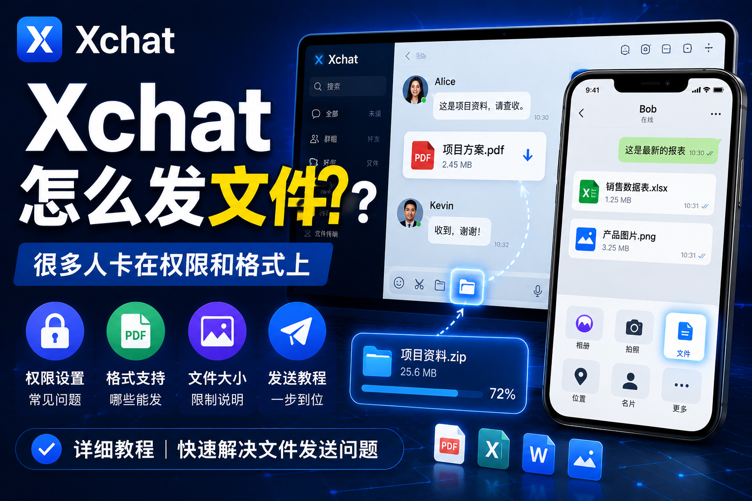 Xchat怎样发文件？很多人卡在权限和格式上