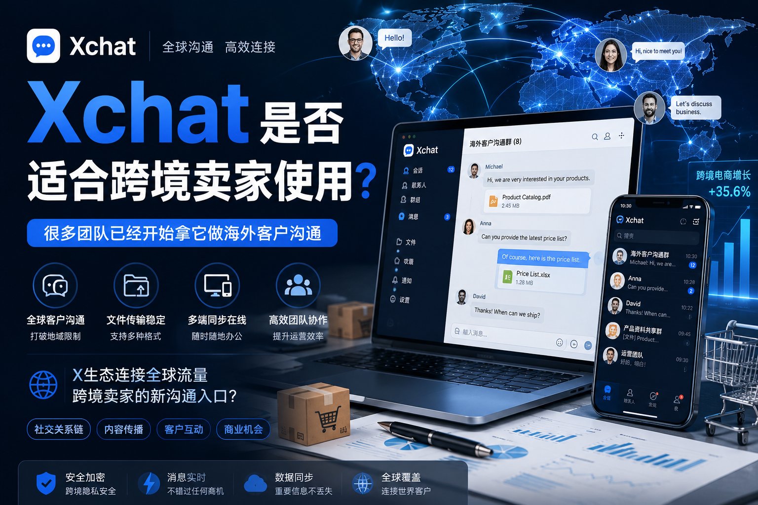 Xchat是否适合跨境电商卖家吗？很多人已经开始拿它做客户沟通